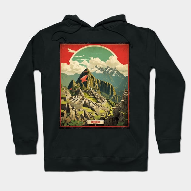 Machu Picchu Peru Tourism Vintage Poster 3 Hoodie by TravelersGems